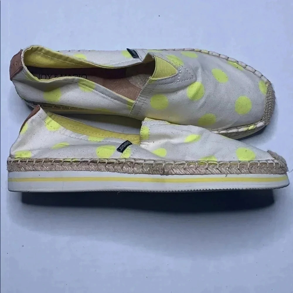 Joy & Mario Yellow Polka Dot Espadrilles 7 - Picture 8 of 8